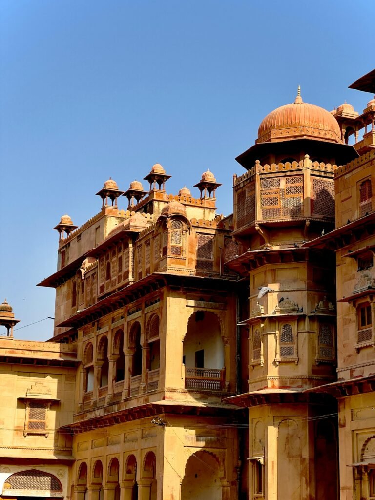 Intricate carvings and courtyard of Junagarh Fort Bikaner