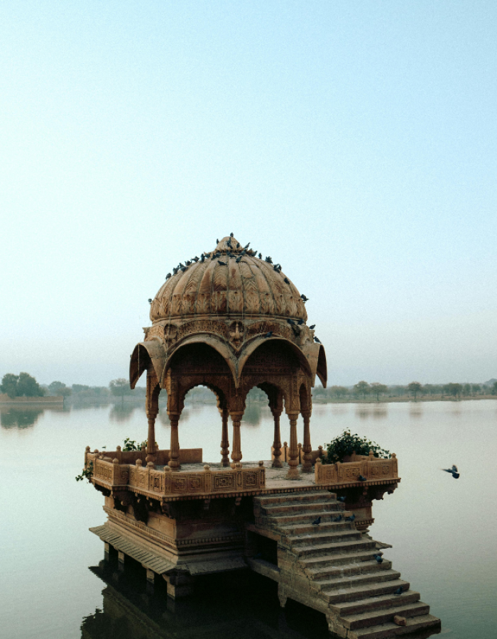 Mirage of Serenity: A historic reservoir reflecting centuries of peace.